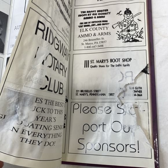 1998 RIDGWAY HIGH‎ SCHOOL, YEARBOOK, RIDGEWAY, PENNSYLVANIA  ELKER READ - Picture 13 of 13